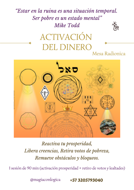 ACTIVA TU DINERO Y PROSPERIDAD: Mesa Radionica del Dinero